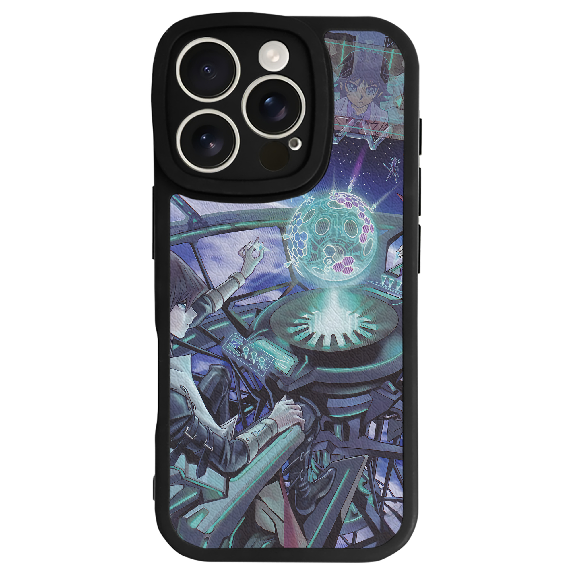 （画像用） 遊☆戯☆王 Yu-Gi-Oh! 【iPhone 16シリーズ対応】シリコンスマホケース（レザー調） 材質：シリコン